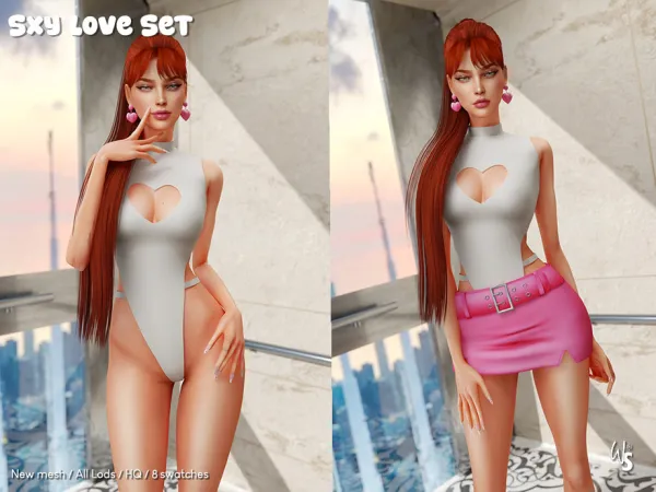 Alpha Sxy Love Clothing Set - The Sims 4 Custom Content