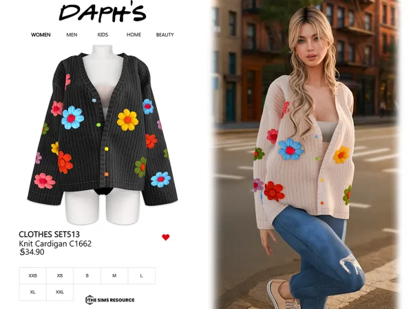Daph's Clothes SET513 - Knit Cardigan C1662