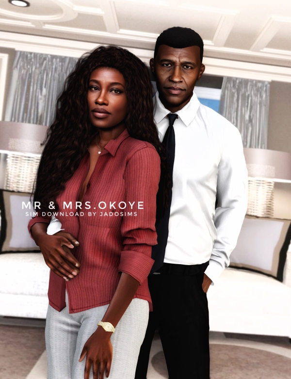 Alpha Mr Mrs Okoye (Sim Download) by shopwithflynnn - The Sims 4 Custom Content