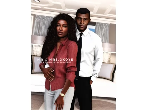 Alpha Mr Mrs Okoye (Sim Download) - The Sims 4 Custom Content
