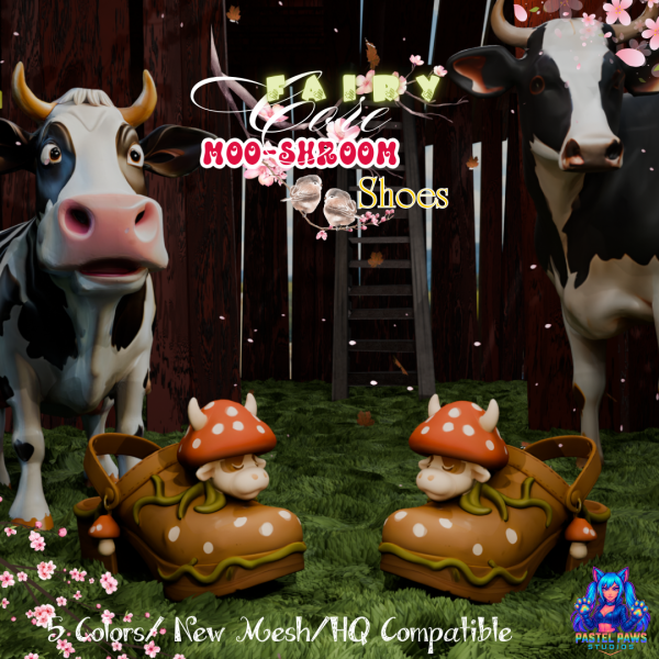 Alpha Fairy Core Moo Shroom Shoes by simsfinds - The Sims 4 Custom Content