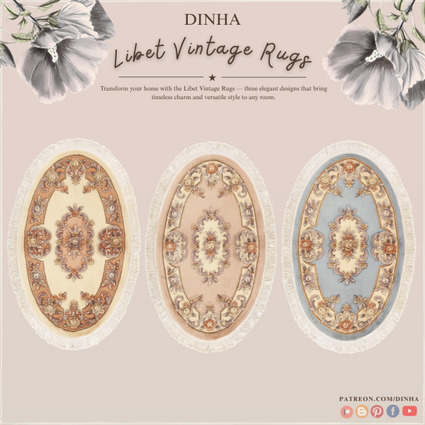 Alpha Libet Vintage Rugs by dinhagamer - The Sims 4 Custom Content