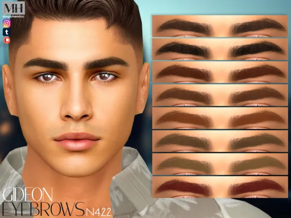 Alpha Gideon Eyebrows N422 - The Sims 4 Custom Content