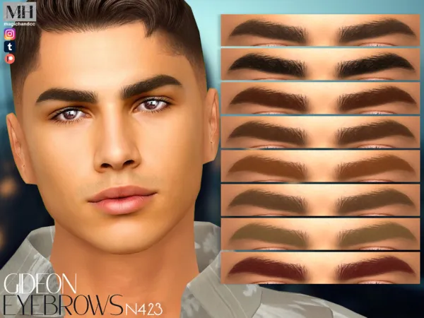 Alpha Gideon Eyebrows N423 - The Sims 4 Custom Content