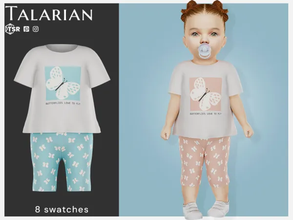 Mix Eleanor Butterfly Outfit (Infant) by talarian - The Sims 4 Custom Content