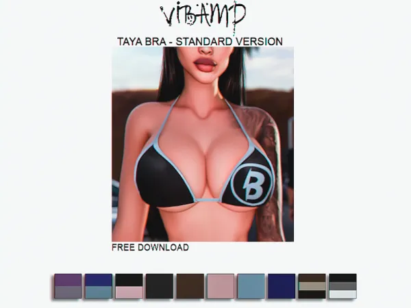 Alpha VIBAMP Taya Bra (Standard Version) - The Sims 4 Custom Content