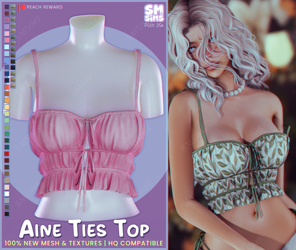 Alpha Aines Top by simsfinds - The Sims 4 Custom Content