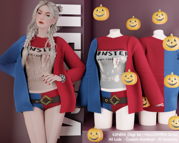 Alpha ILN Okgi Set by ilenes4 - The Sims 4 Custom Content