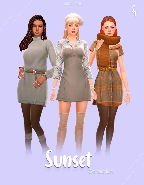 Maxis Match SUNSET COLLECTION by simsfinds - The Sims 4 Custom Content
