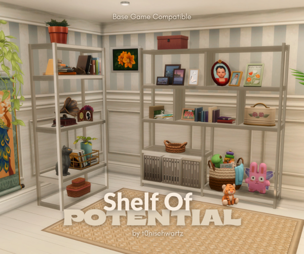 Maxis Match Shelf Of Potential by simsfinds - The Sims 4 Custom Content