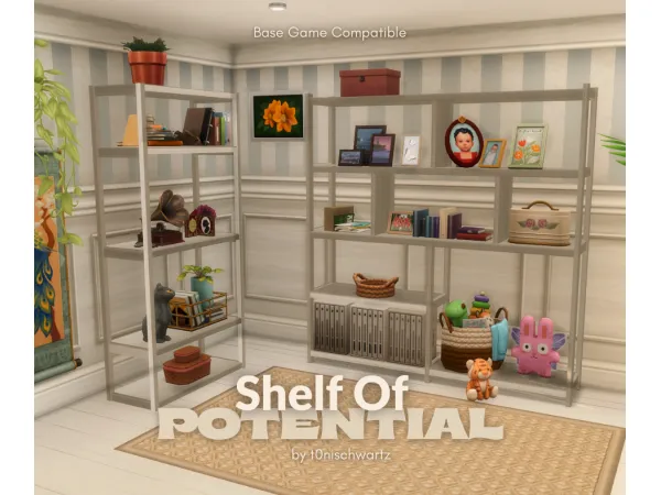 Maxis Match Shelf Of Potential by t0nischwartz - The Sims 4 Custom Content