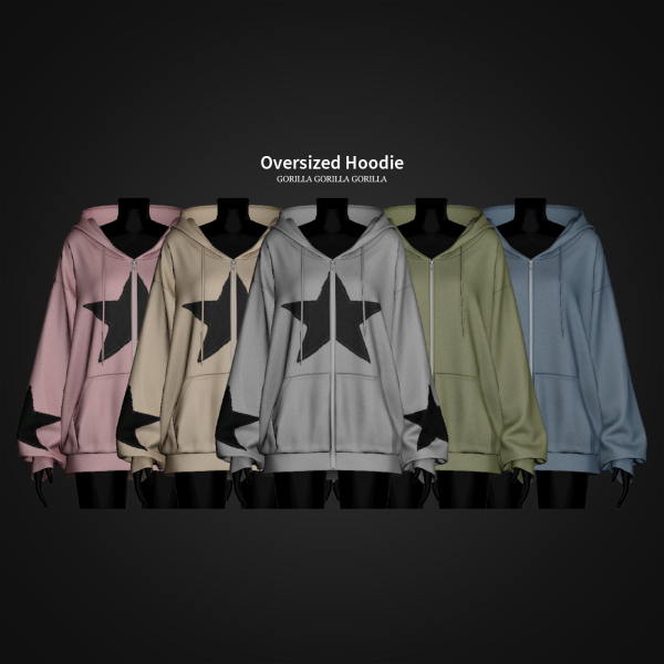 Alpha Oversized Hoodie by simsfinds - The Sims 4 Custom Content