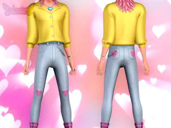 Mix Romance Outfit Sajaboys Nails Bracelet Rings Kpop Demon Hunters - The Sims 4 Custom Content