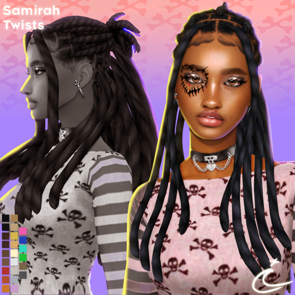 Maxis Match SAMIRAH TWISTS by simsfinds - The Sims 4 Custom Content