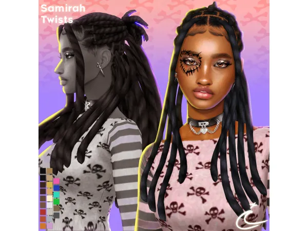 Sims 4 SAMIRAH TWISTS BY IMVIKAI