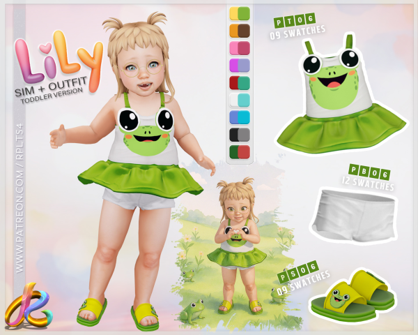 Maxis Match Sim Lily Outfit by simsfinds - The Sims 4 Custom Content