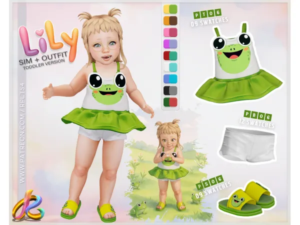Maxis Match Sim Lily Outfit by rplts4 - The Sims 4 Custom Content