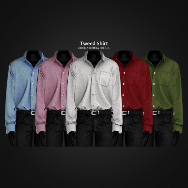 Alpha Tweed Shirt by simsfinds - The Sims 4 Custom Content