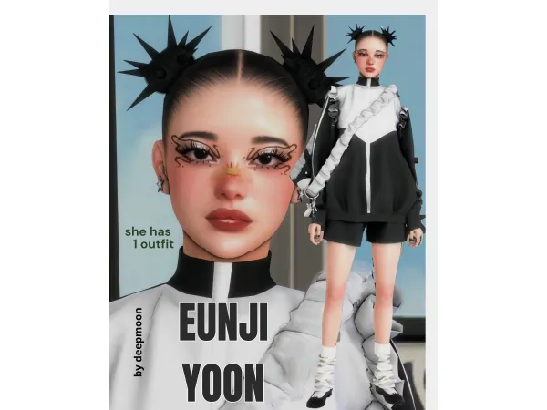 Alpha Eunji Yoon by deepmoon - The Sims 4 Custom Content