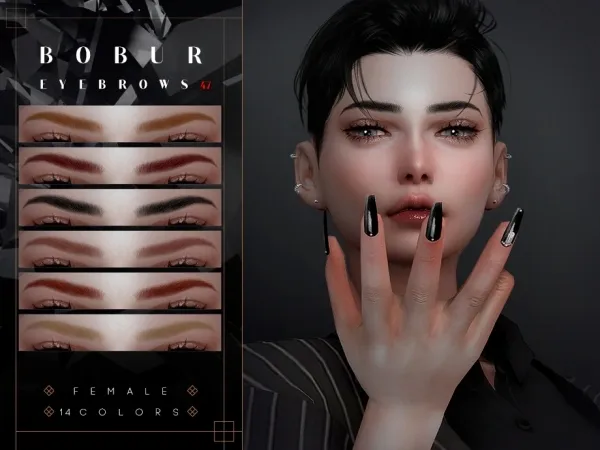 Alpha Thin eyebrows - The Sims 4 Custom Content