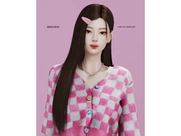 SIMS4 HAIR // N21 GEEKCHIC by seoul-soul