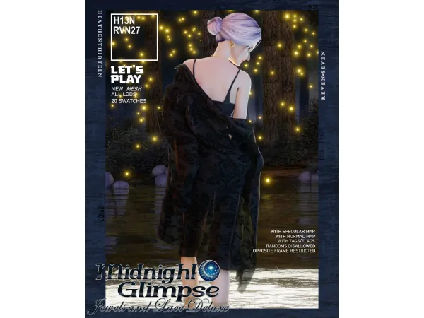 Alpha Disheveled Sheer Longsleeves Accessory by rvn2seven - The Sims 4 Custom Content