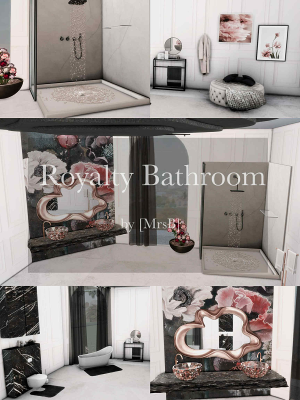 Alpha [MrsB] Royalty Bathroom by simsfinds - The Sims 4 Custom Content