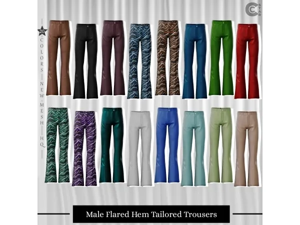 Alpha Male Flared Hem Tailored Trousers cool_conent_star - The Sims 4 Custom Content
