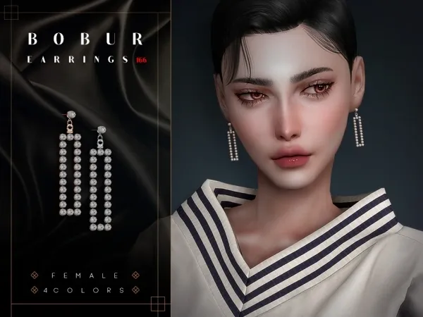 Alpha Pearl Earrings - The Sims 4 Custom Content