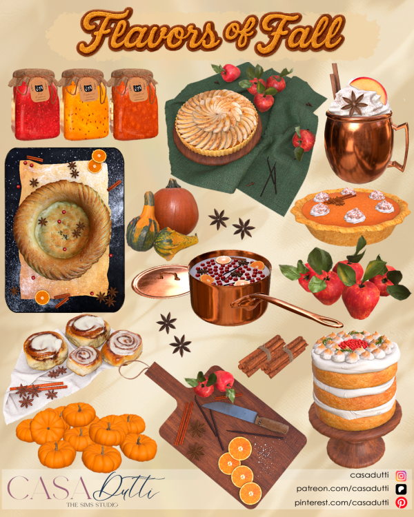 Alpha Flavors of Fall by casadutti - The Sims 4 Custom Content
