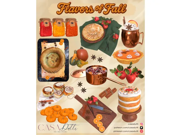Alpha Flavors of Fall - The Sims 4 Custom Content