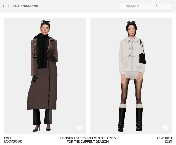 Mix FALL LOOKBOOK by simsfinds - The Sims 4 Custom Content