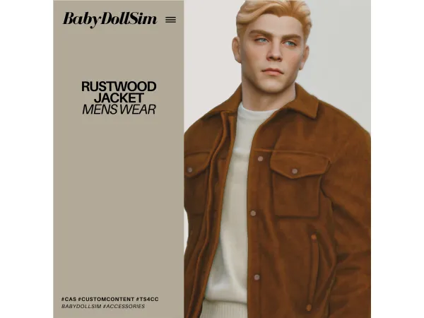 Maxis Match MENSWEAR RUSTWOOD JACKET by XXXBABYDOLL - The Sims 4 Custom Content