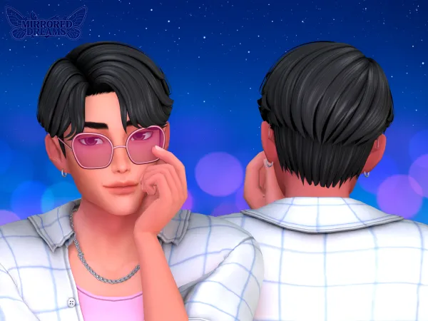 Mix Jinu Hair Sajaboys Earring Glasses Kpop Demon Hunters - The Sims 4 Custom Content