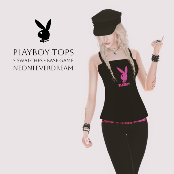 Maxis Match PlayBoy Tops by simsfinds - The Sims 4 Custom Content