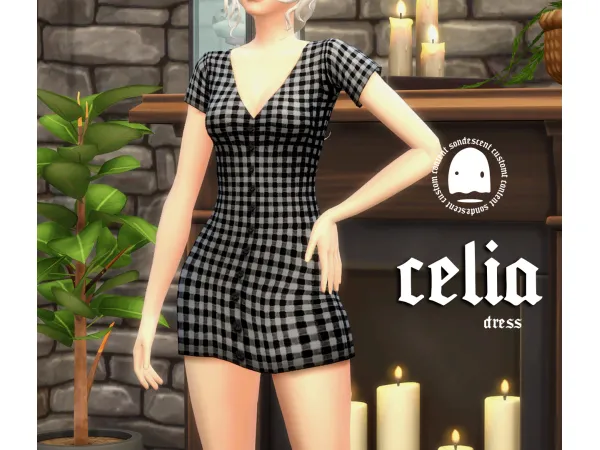 Sims 4 celia dress by sondescent