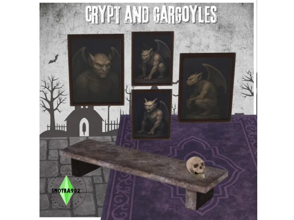 Alpha Crypt Gargoyles by Snotra902 - The Sims 4 Custom Content