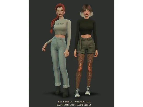 Maxis Match Crop top Arlet by satterlly - The Sims 4 Custom Content