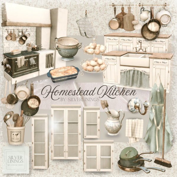 Alpha Silverlinings Homestead Kitchen by simsfinds - The Sims 4 Custom Content