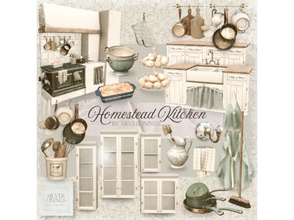 Alpha Silverlinings Homestead Kitchen - The Sims 4 Custom Content