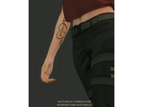 Mix Cyberpunk 2077 u2014 V's right arm tattoos by satterlly - The Sims 4 Custom Content