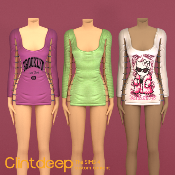 Mix Clintdeep Leonie Bodycon by simsfinds - The Sims 4 Custom Content