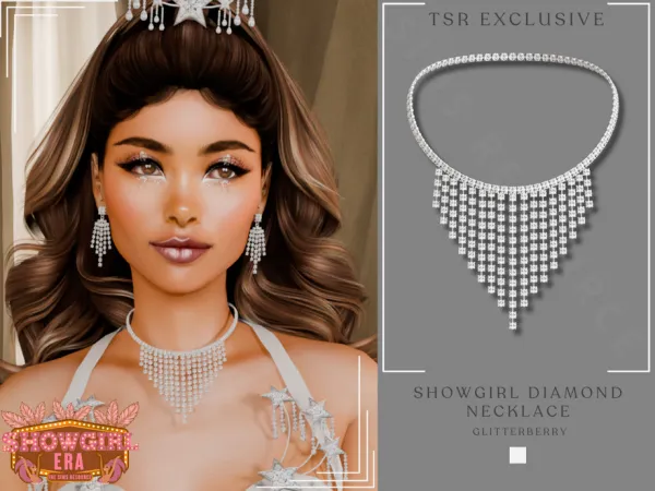 Alpha Showgirl Diamond Necklace - The Sims 4 Custom Content