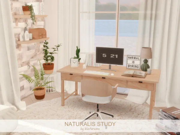 Mix Naturalis Study by BlusterSims - The Sims 4 Custom Content