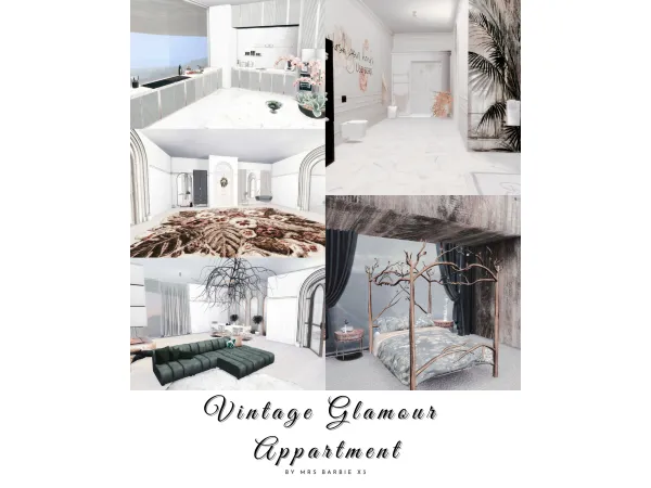Alpha Vintage Glamour Appartment by MrsBarbiex3 - The Sims 4 Custom Content