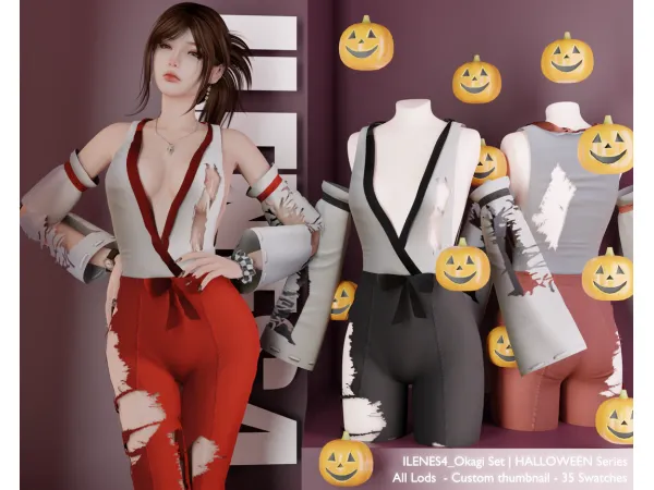 Alpha ILN_Okagi Set - The Sims 4 Custom Content