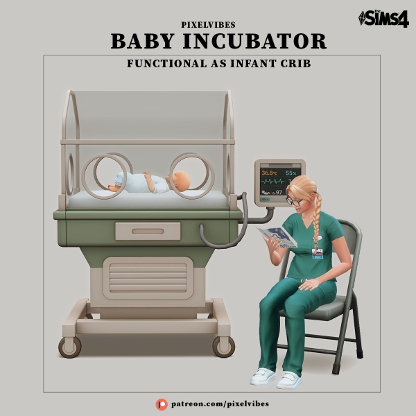 Mix Baby Incubator by pixelvibes - The Sims 4 Custom Content