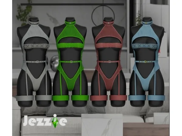 Alpha JEZZIETS4 AMANDA SETJEZZIETS4 Amanda transparent set - The Sims 4 Custom Content