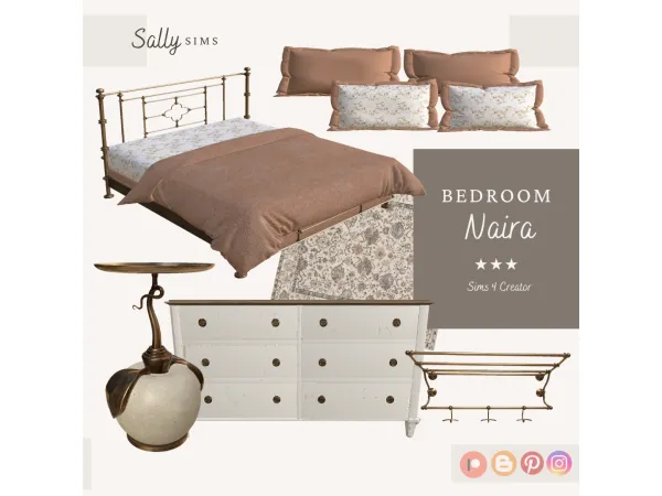 Alpha Bedroom NAIRA - The Sims 4 Custom Content