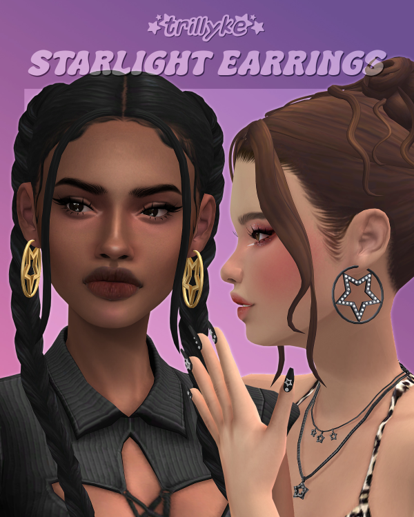 Maxis Match Starlight Earrings by simsfinds - The Sims 4 Custom Content